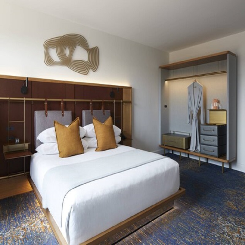 CFP1805 King-gæsteværelse Hotel Fit-Out Møbler Garderobeskab Bagageholder